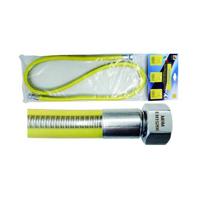 Tubo per Gas Inox Uniroll 1/2" M/F-F/F En15266 200 Cm