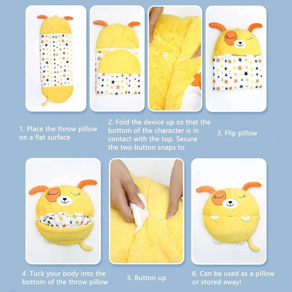 Trade Shop - Sacco A Pelo Nanna Per Bambini Da 2 A 6 Anni In Tessuto Cotone 120x40 Set Asilo -
