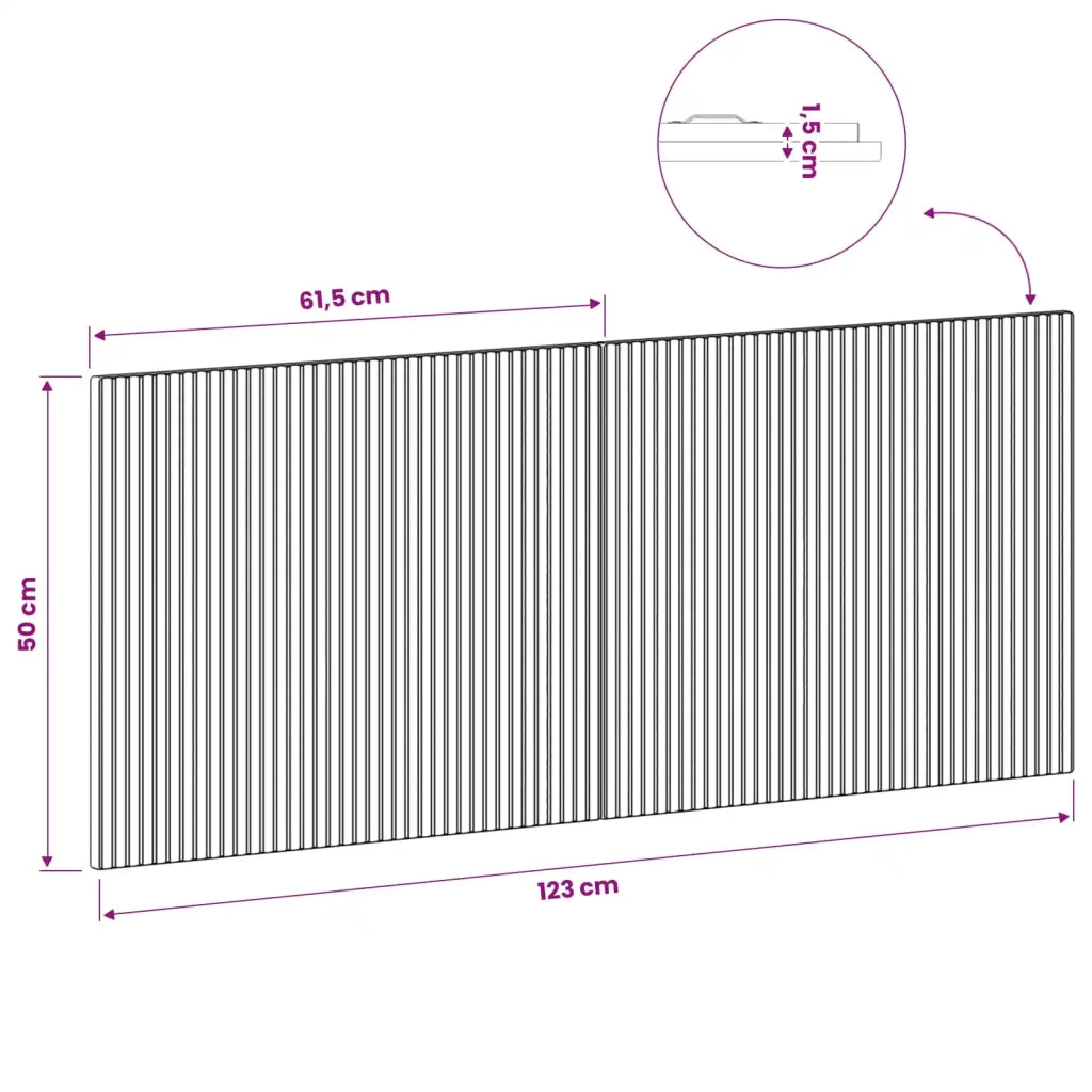 Testiera da Muro ARNHEM Grigio Cemento Legno ingegnerizzato 896748