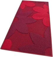 Tappeto Cucina 3D Fiore 50x90 cm Tridimensionale Morbido Moderno Passatoia Antiscivolo Bordeaux