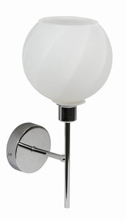 Applique Candellux Raul cromata vetro bianco E27 31cm