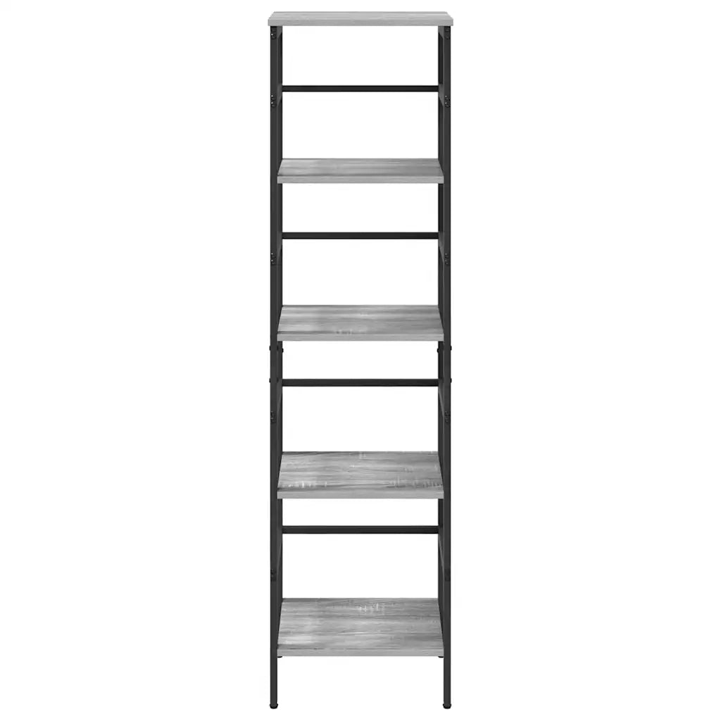 Libreria-Scaffale per Libri-Mobile di Stoccaggio Grigio Sonoma 40 x 29,5 x 149 cm Legno multistrato
