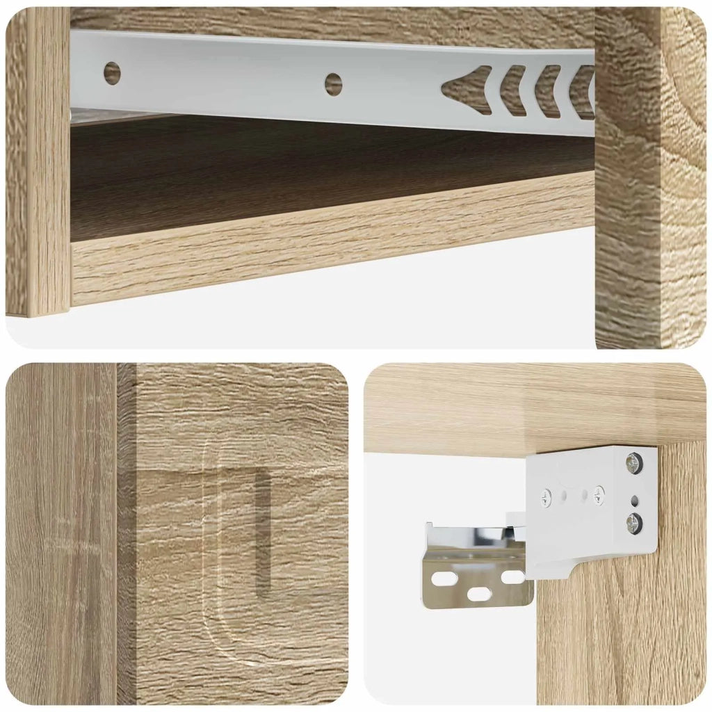 Tavolino da Parete Laterale | Tavolo laterale | Tavolino Rovere Sonoma 87,5 x 34,5 x 17 cm