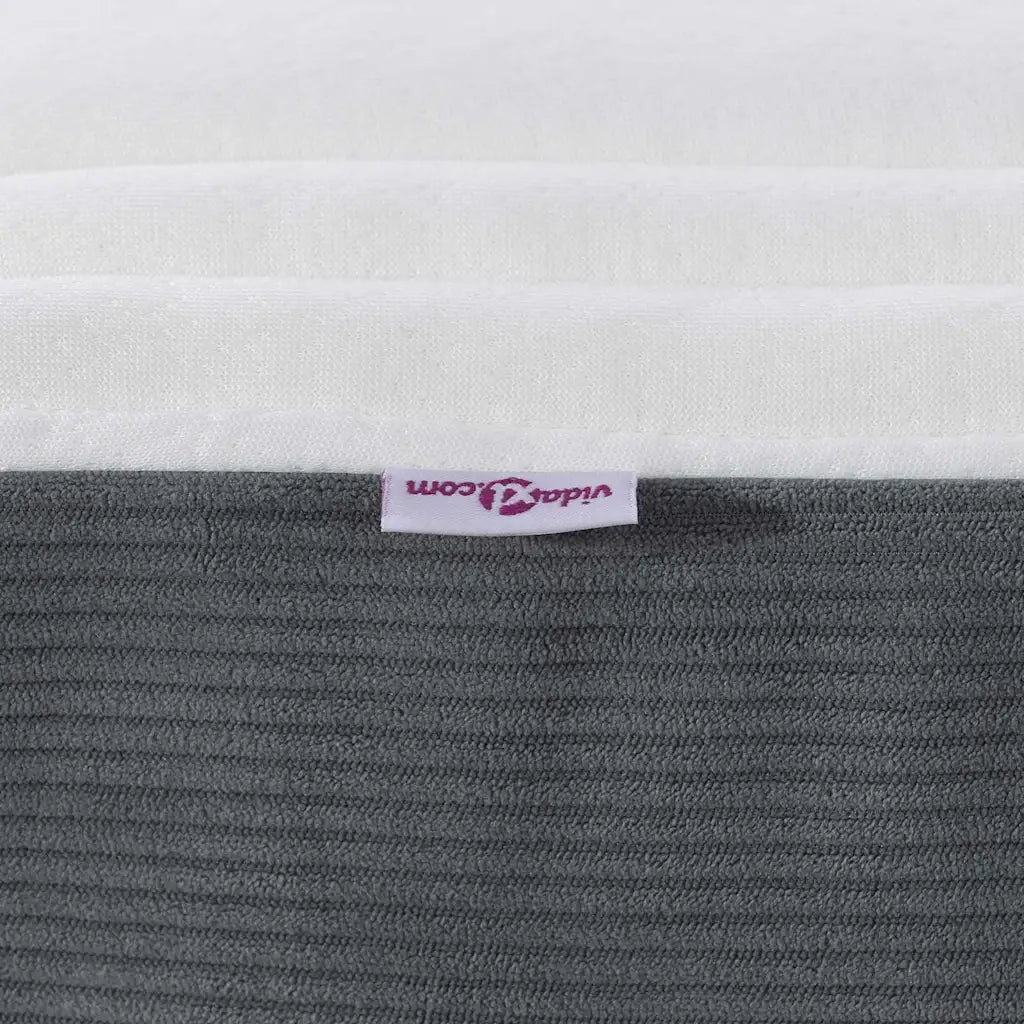 Materasso da Letto con materasso Grigio 180 x 200 cm Tessuto 42008302