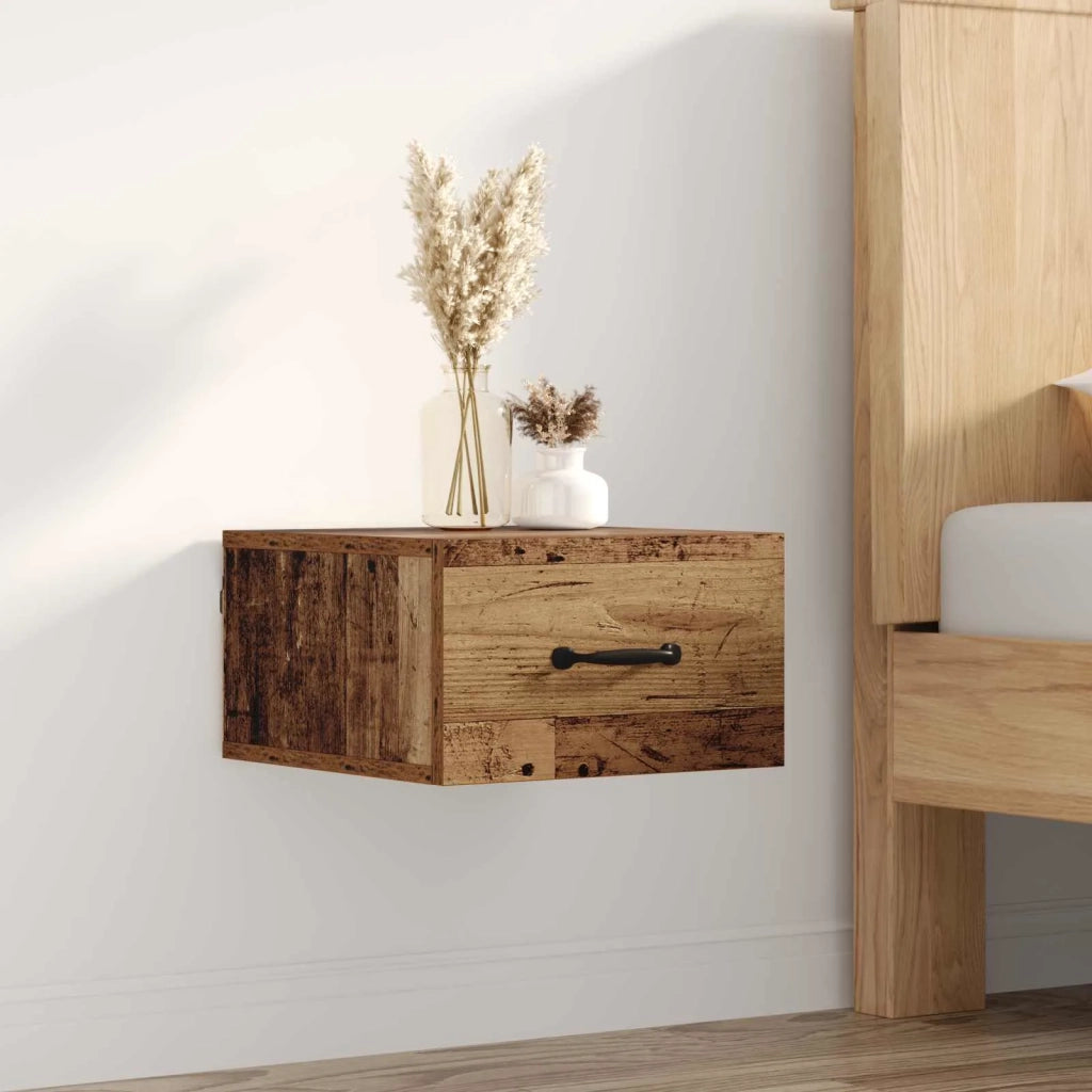 Armadio da Notte con cassetto Legno vecchio 35 x 35 x 20 cm 893632