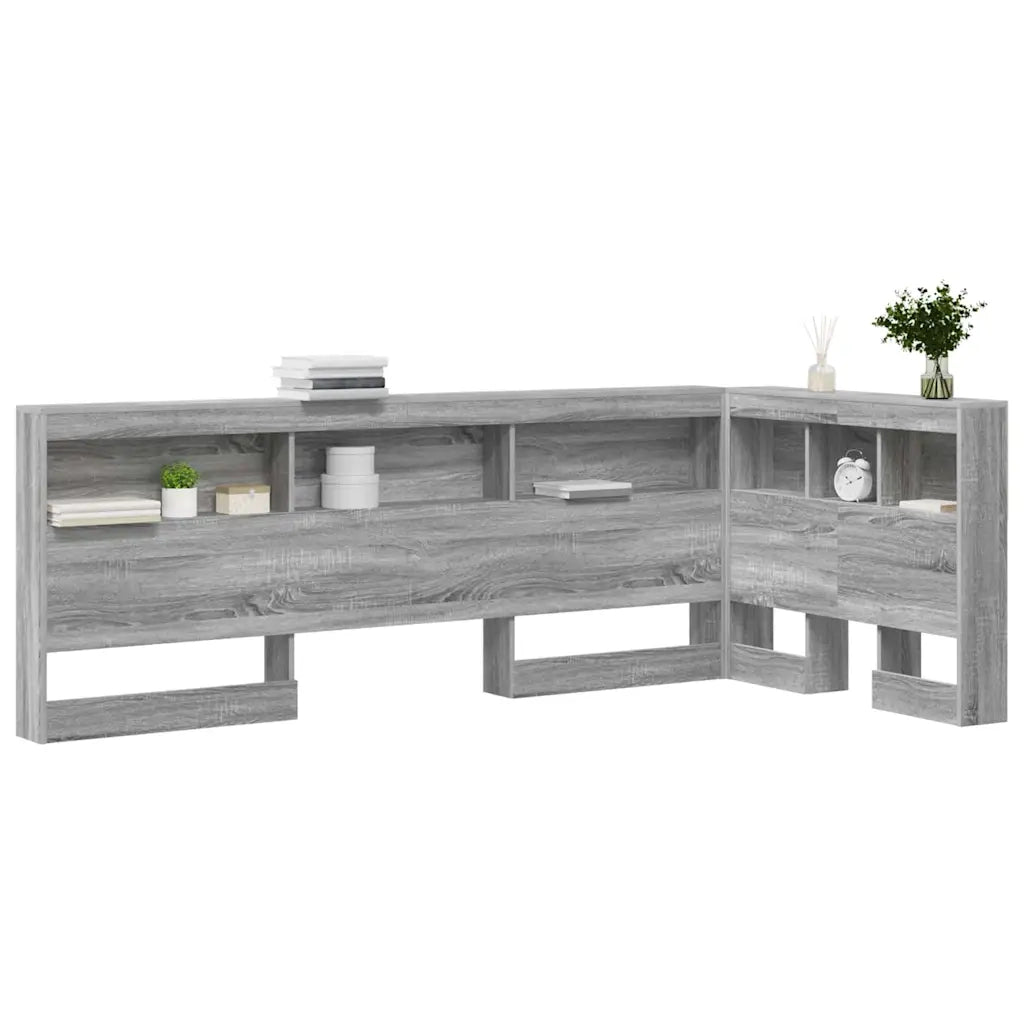 Testata contenitore Grigio Sonoma 90 cm Legno multistrato 3335458