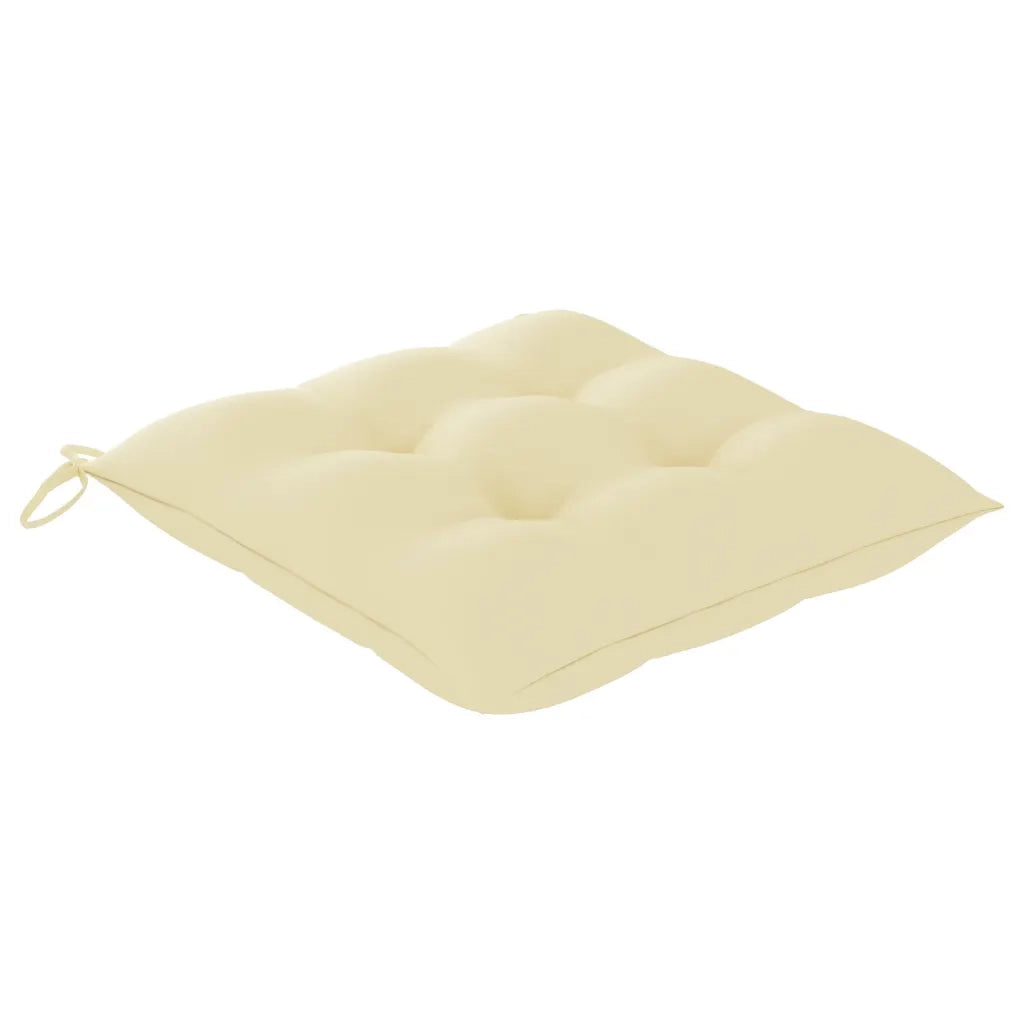 Sedie Giardino 4 pz con Cuscini Crema in Massello di Teak 3073021
