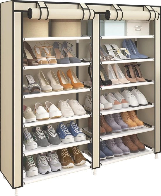Raccoglitore di Scarpe Indipendente Portatile per Scarpe, Beige