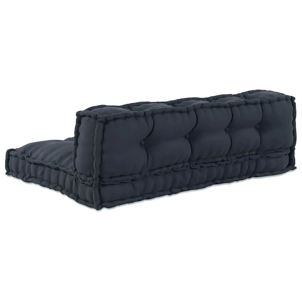 Cuscino per Divano 2 pz-Set di 2 Cuscini per Sofa Antracite Tessuto