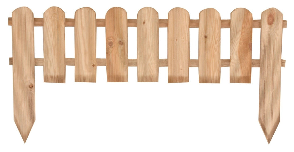 RECINTO STECCATO INGLESE PER AIUOLE E BORDURE CM.110X28+20 IN LEGNO DI PINO IMPREGNATO