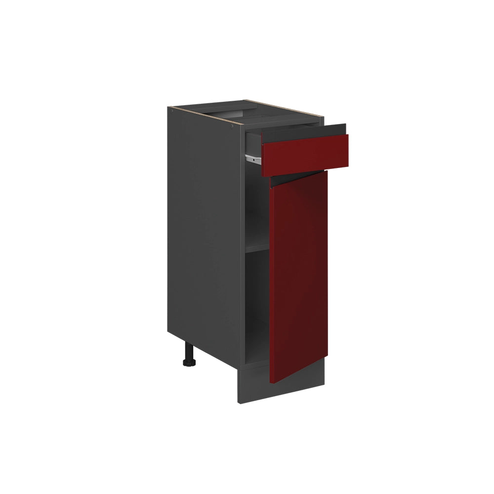 Mobiletto base per cucina R-Line Rosso/Antracite 30 cm J-Shape, PL Antracite Vicco