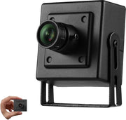 Camera di Sorveglianza IP 5MP con Obiettivo 4mm, Lente Full Color Notturna, Metallo, P2P, IP CCTV, Nero, I706-P-FC-HS con Supporto Starlight-H.265.