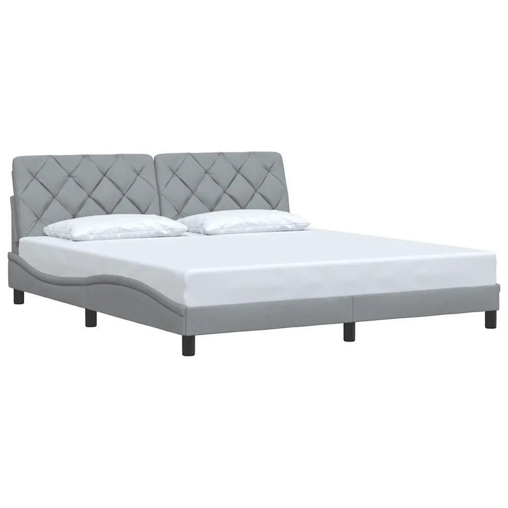 Giroletto senza Materasso Grigio Chiaro 180x200 cm Tessuto