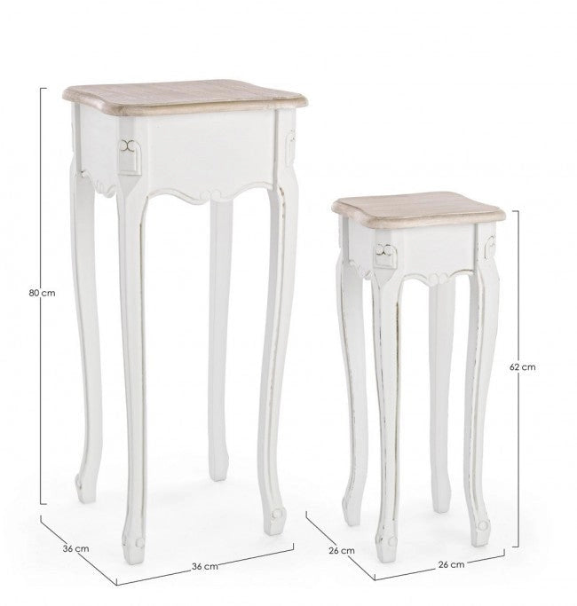 Set 2 Tavolino Justine in Legno
