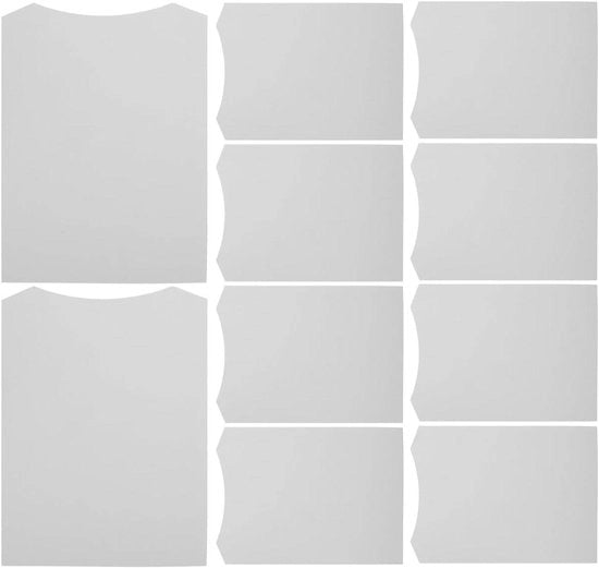 Cartone pieghevole per confezione e display di magliette e abbigliamento - 10 pezzi - Bianco - Facile da utilizzare - Casa e negozio - Cartone per abbigliamento.