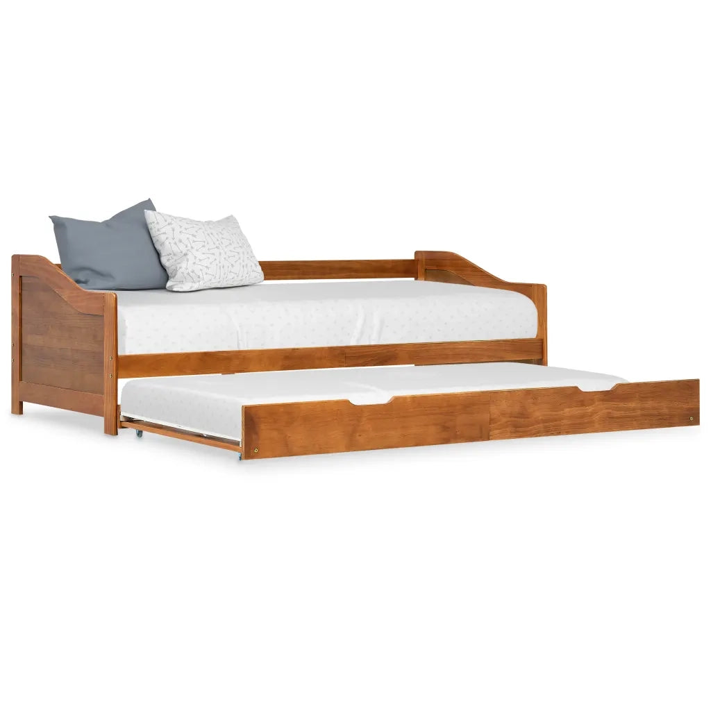 Dormeuse Estraibile senza Materasso Marrone Ambrato 90x200 cm 283153