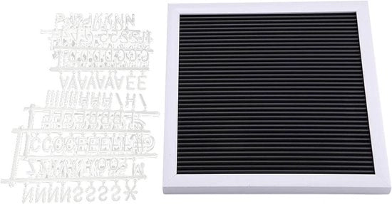 Pannello Decorativo in Legno con Lettere 25x25 cm - Incluso con Lettere - Cornice in Legno - Decorazione Interna - Pannello con Messaggi - Incluso con Lettere - Cornice Bianca