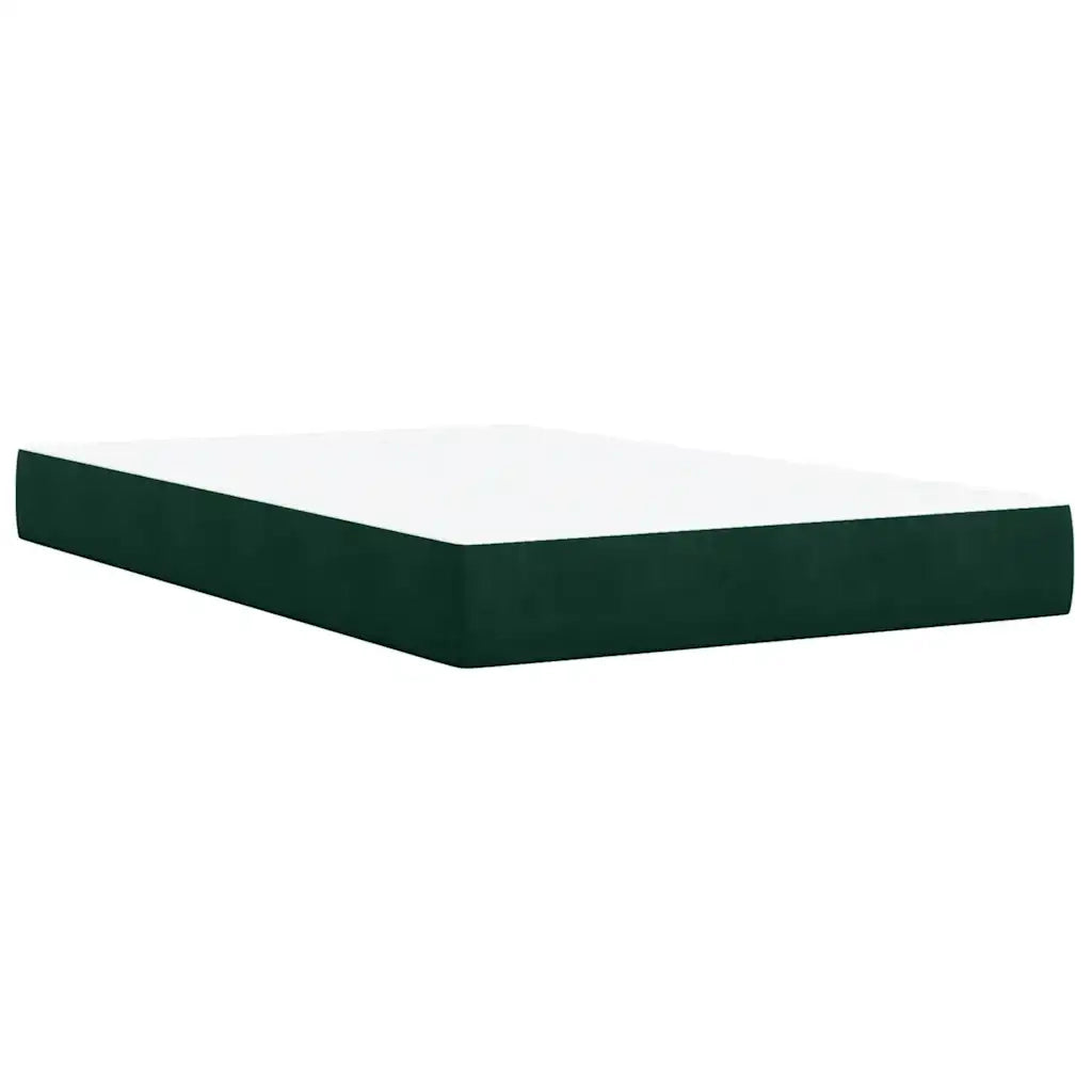 Giroletto a Molle con Materasso Verde Scuro 120x200 cm Velluto 3293179