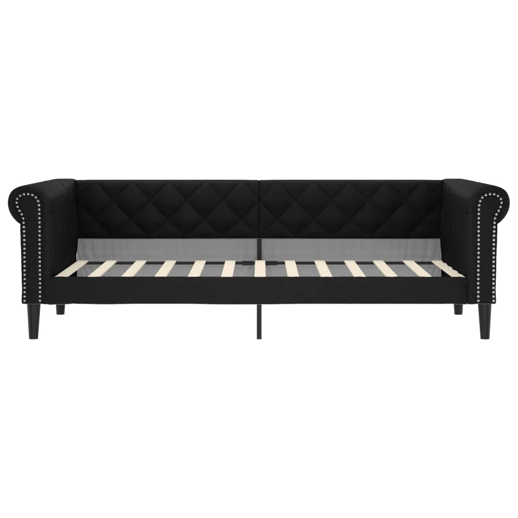Divano letto | Sof¨¤ letto | Letto singolo Estraibile Nero 90x200 cm in Similpelle