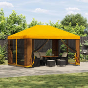 Gazebo 4 × 3 m Giallo Poliestere e Acciaio 190 gsm 900380