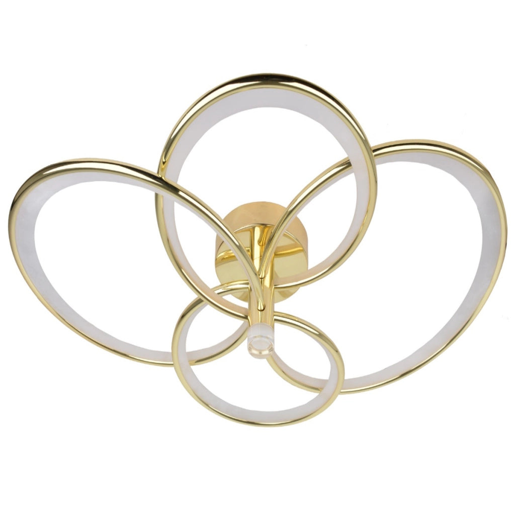 Plafoniera moderna oro 4 anelli LED 40W Azina Light Prestige