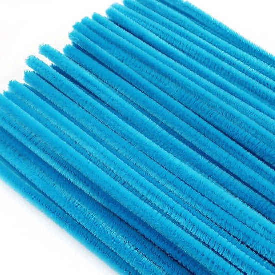 Pijpenragers 100 Stuks - Chenille a Cielo Aperto - Materiale per Bambini - Plastica Flessibile - Decorazione Artigianale - 30 cm
