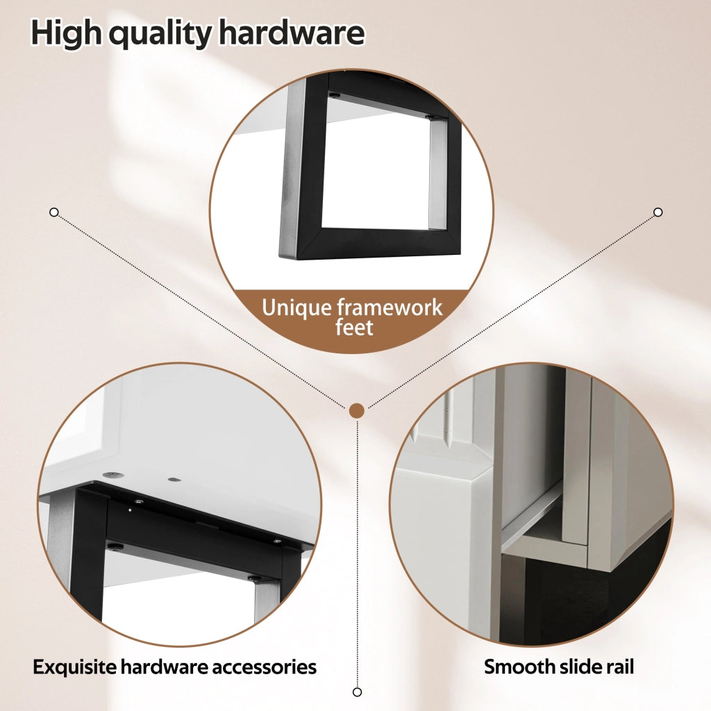 OKWISH Mobile TV con 3 Cassetti, Stile Minimalista, per Soggiorno, MDF e Pannelli di Particelle, Nero e Bianco, 170 x 35 x 47 cm