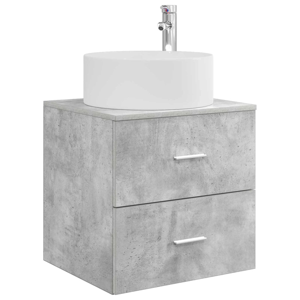 Set di mobili per il bagno 4 pz Grigio Cemento 3407098