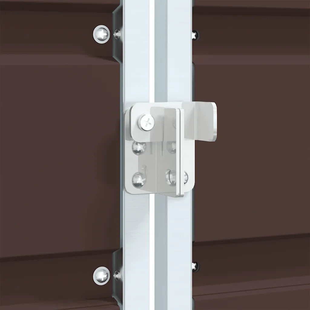 Copribidone con Ruote per 2 Bidoni Marrone 144x81x113cm Acciaio 4006178