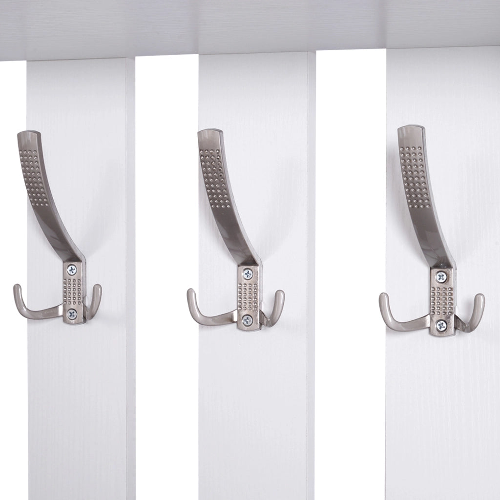 Appendiabiti con Specchio e Scarpiera ¨C Zephmum ¨C Bianco 80x30x180