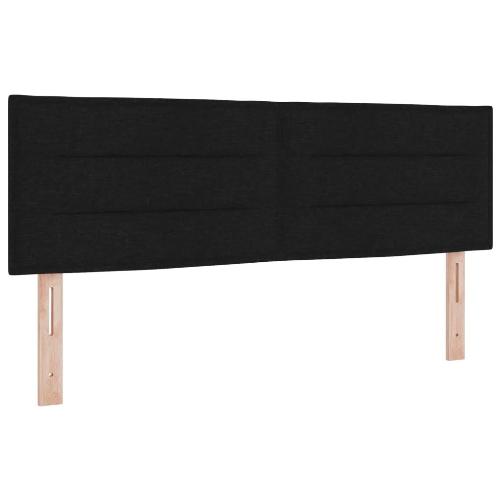 Testiera | Testata LED con strisce LED con Testiera | Testata Nero 160 cm Tessuto
