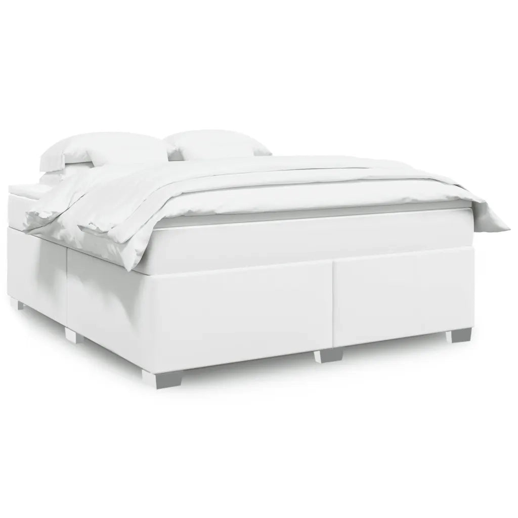 Giroletto a Molle con Materasso Bianco 180x200 cm in Similpelle 3285222