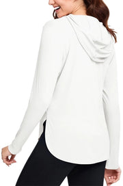 Camicia Donna UPF 50+ - Lunga - Asciuga velocemente - Respira - Camicia con cappuccio - Camicia funzionale - Protegge dalle radiazioni UV - Camicia sportiva