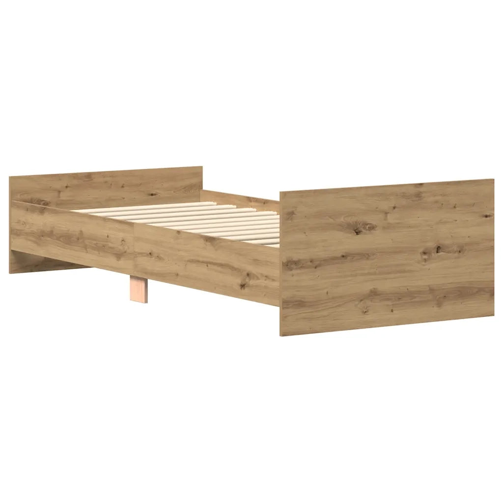 Giroletto senza Materasso-Struttura Letto Rovere Artigianale 90x200cm 659362