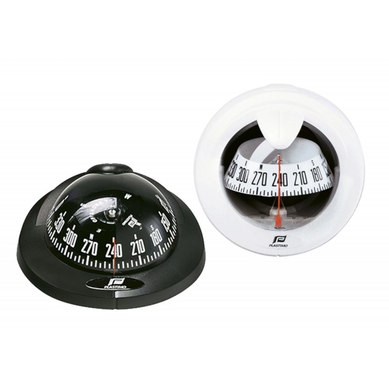 BUSSOLA OFFSHORE 75 NERA A PARATIA WHITE COMPASS FLUSHMOUNT