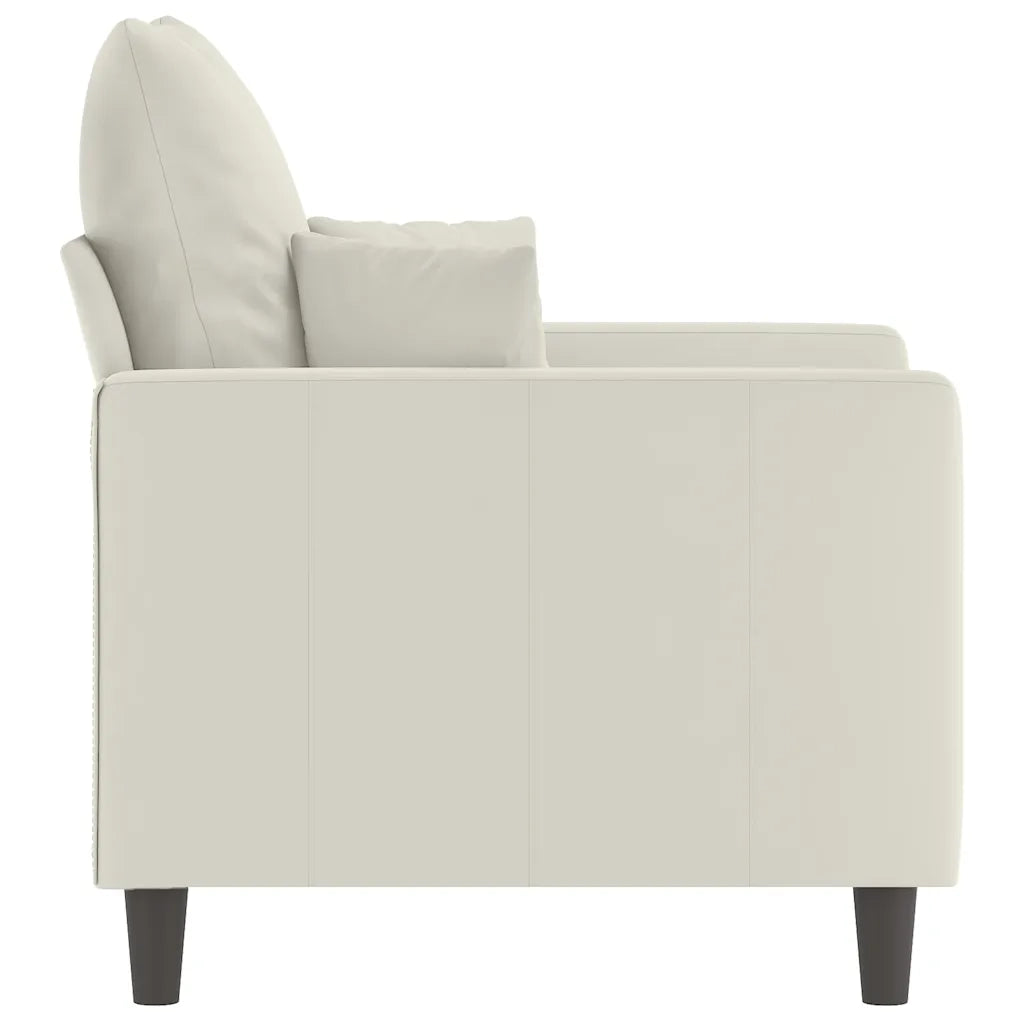 Poltrona Crema 60 cm Velluto 359291
