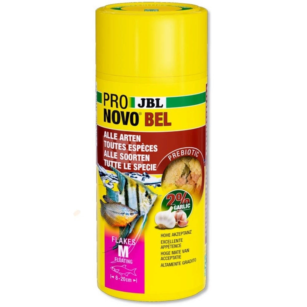 JBL ProNovo Bel Flakes M - Mangime base in fiocchi per tutti i pesci ornamentali da 8 a 20cm Formato: 250 ml