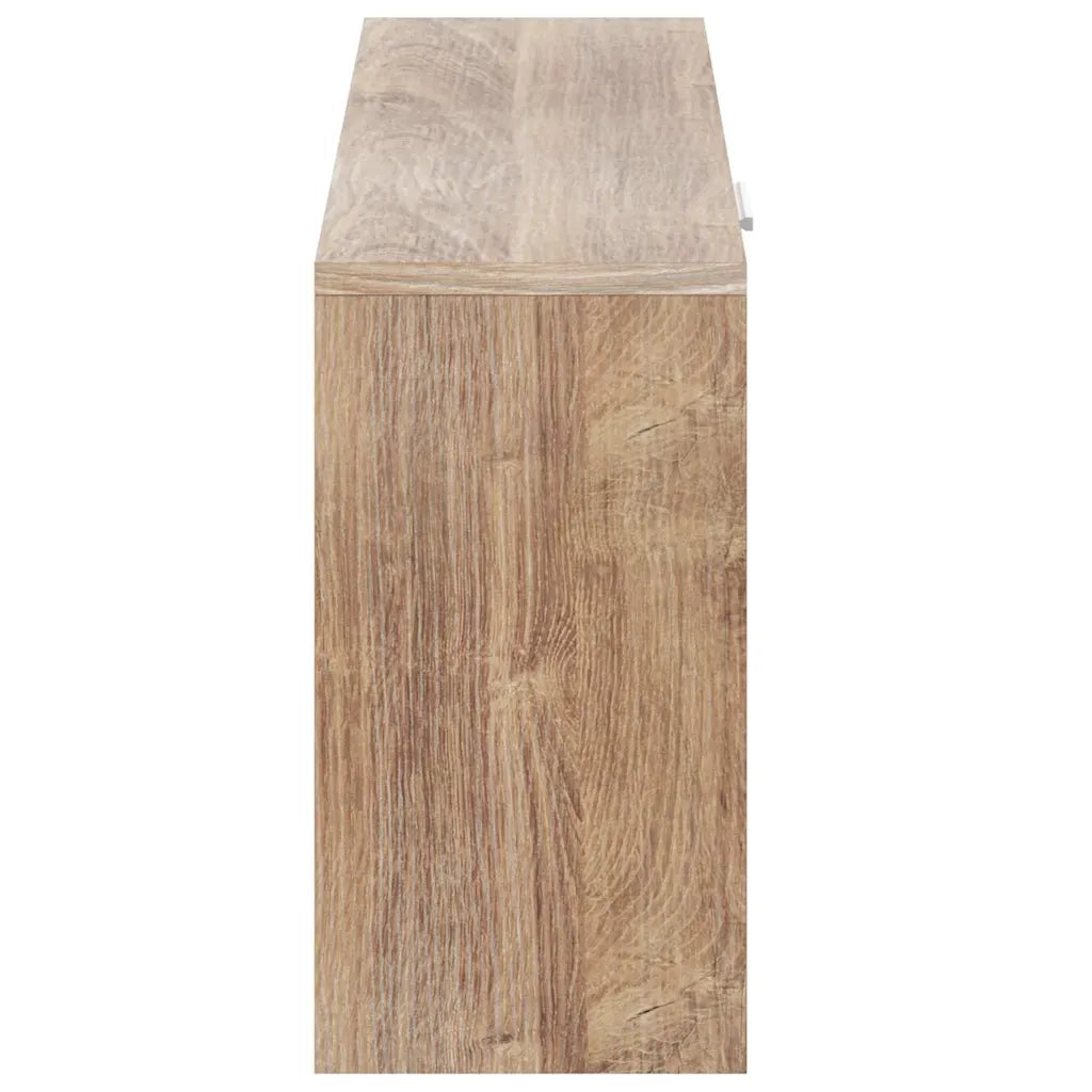 Panchina con Scarpiera-Mobile per scarpe Colore Rovere 80x24x45 cm