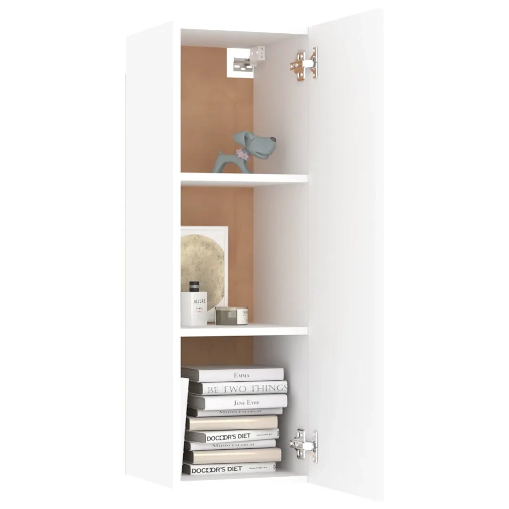 Set Mobili Porta TV 4 pz | Armadietto TV | Mobile Porta TV Bianco in Legno Multistrato