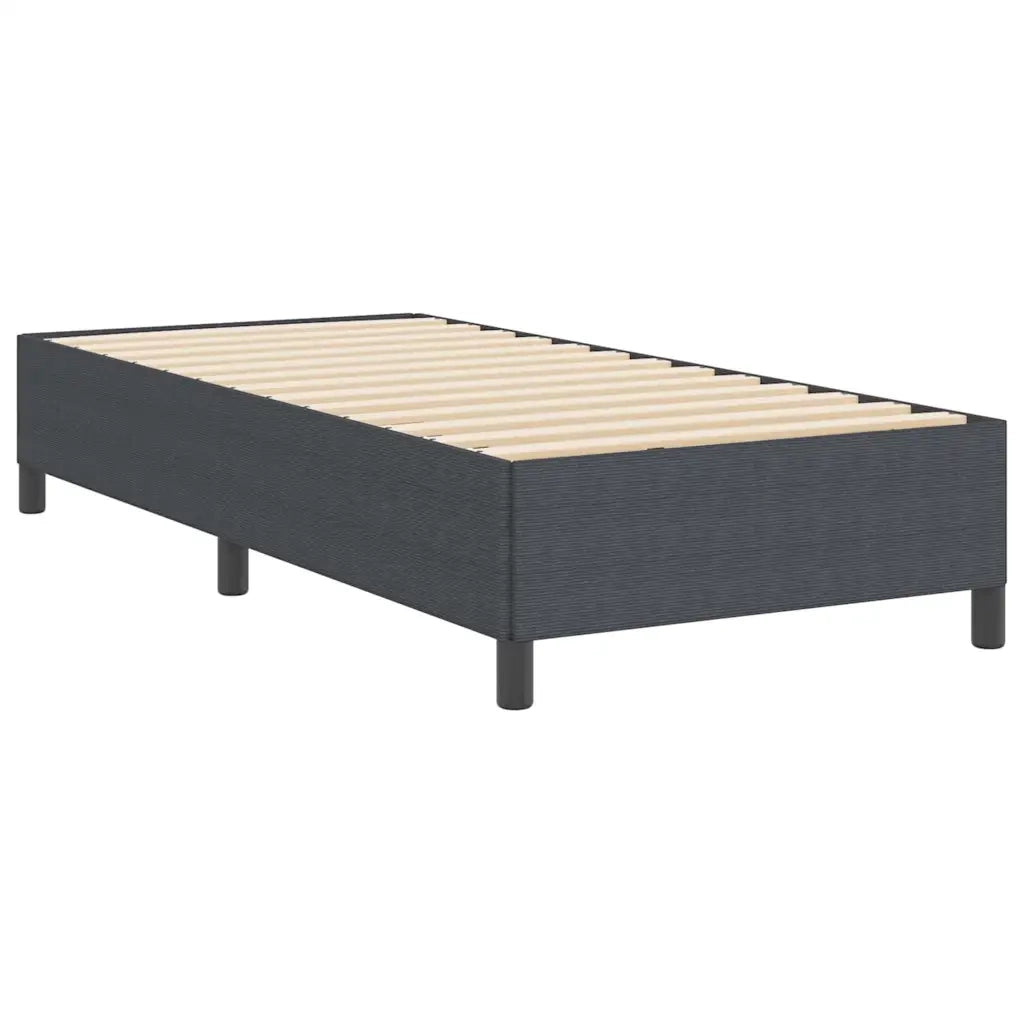 Letto a molle Grigio scuro 80 x 200 cm Tessuto in Cords 42006938