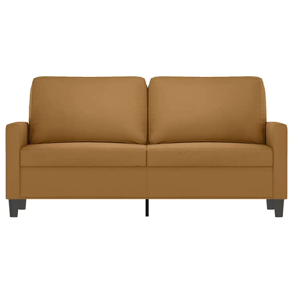 Divano a 2 Posti Marrone 140 cm in Velluto 359206