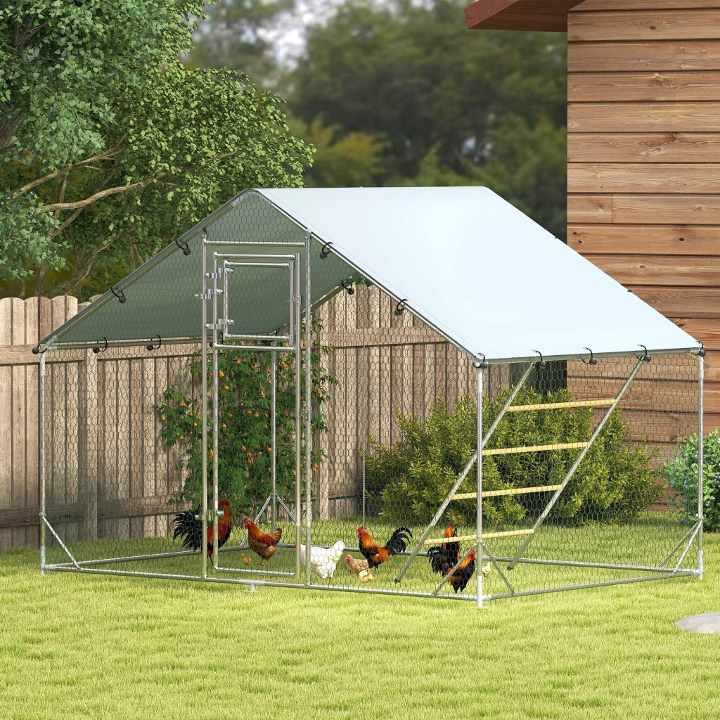Recinto per Galline 6m2 ¨C Minimal ¨C Argento 3x2x1.9m