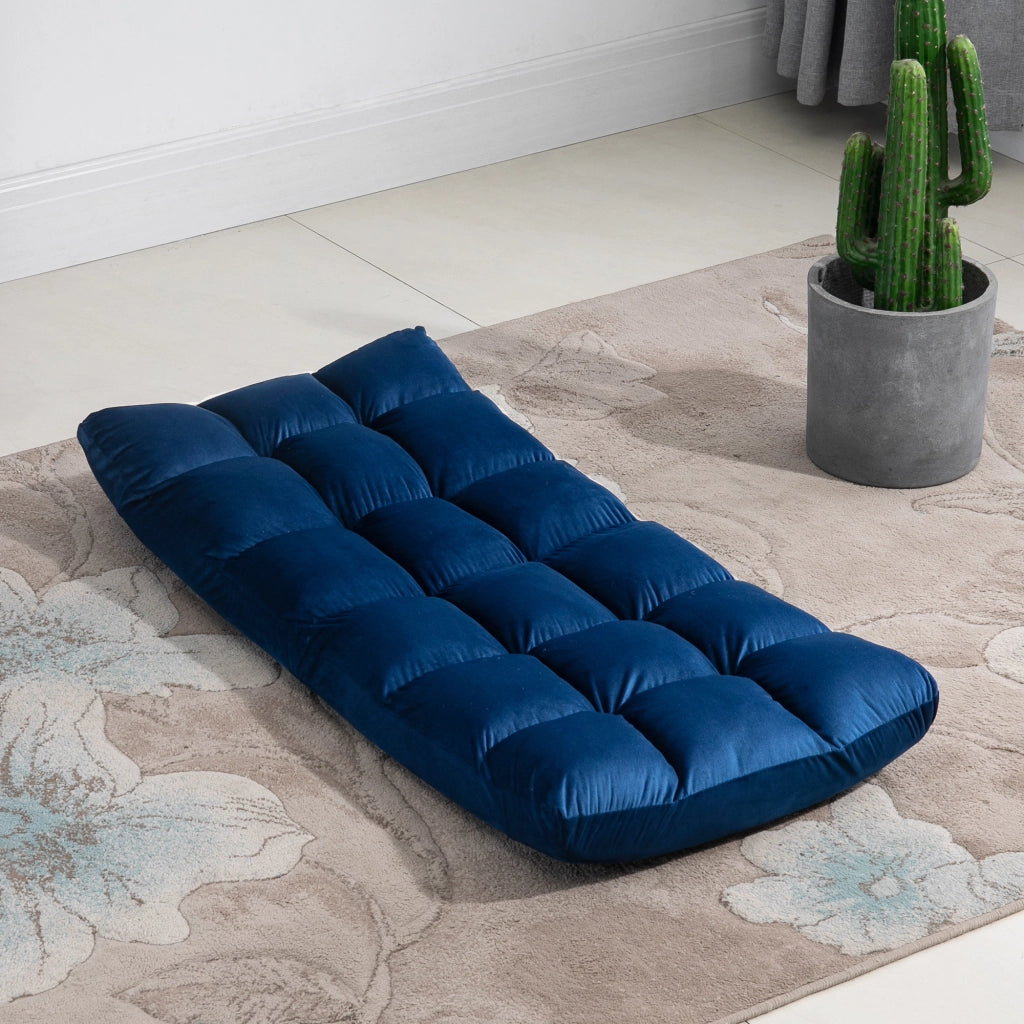 Poltrona Reclinabile ¨C Minimal ¨C Tessuto Blu Roi