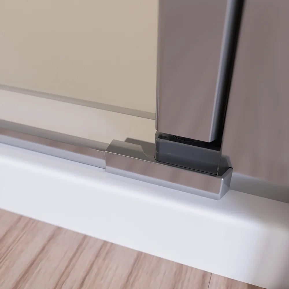Porta doccia 100cm apertura saloon con profili cromati e vetro da 8mm trasparente h195 | Fiji