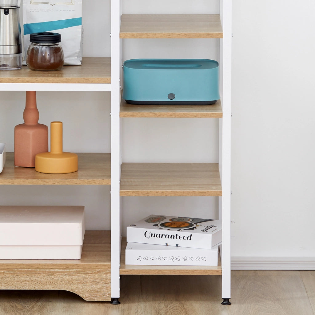 Libreria da Cucina Basso Salvaspazio Stile Industriale ¨C Minimal ¨C 90x40x95cm Bianco Legno e Metallo