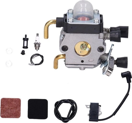 Kit di Carburatore in Alluminio con Filtri e Bobine per Motoseghe STIHL FS80R FS85 HS80 HT75 HS75 HS85 KM85