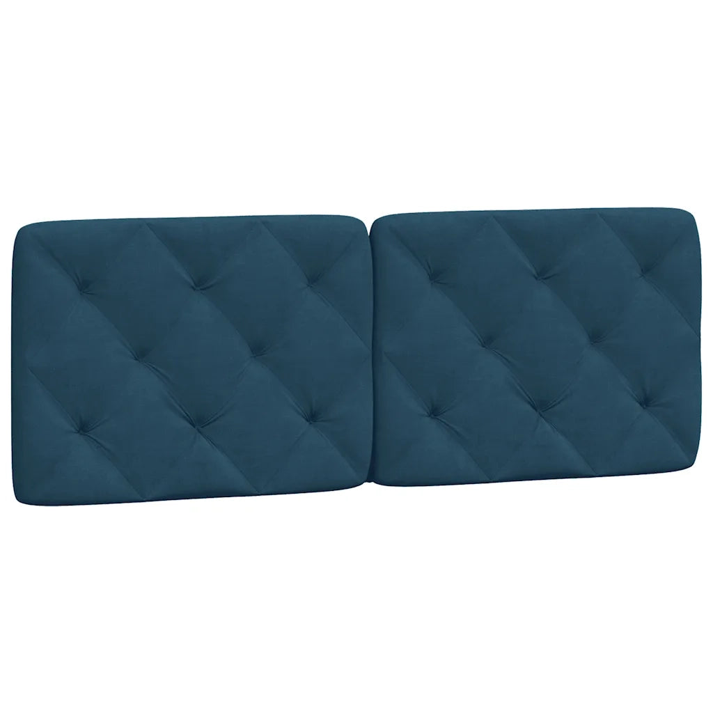 Cuscino Testiera-Cuscino per Testiera Blu 120 cm in Velluto