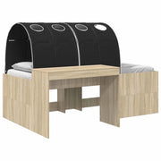 Letto con Tunnel 3 pz Rovere Artigianale e Nero 3423700
