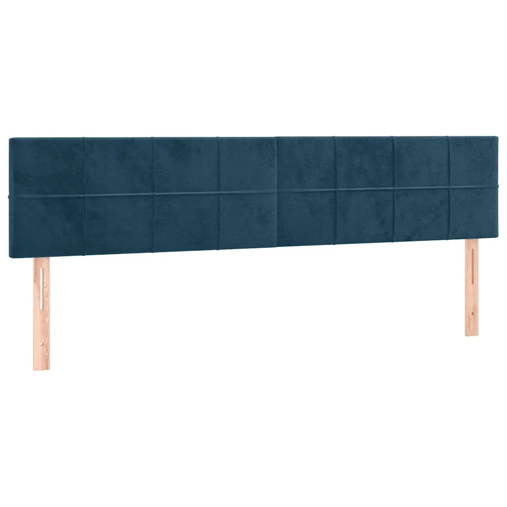 Testiera | Testata Blu Scuro 180x5x78/88 cm in Velluto