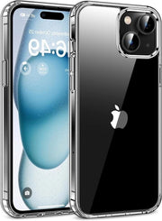 Case Premium per iPhone 15 Plus resistente alle graffi e shock trasparente come cristallo